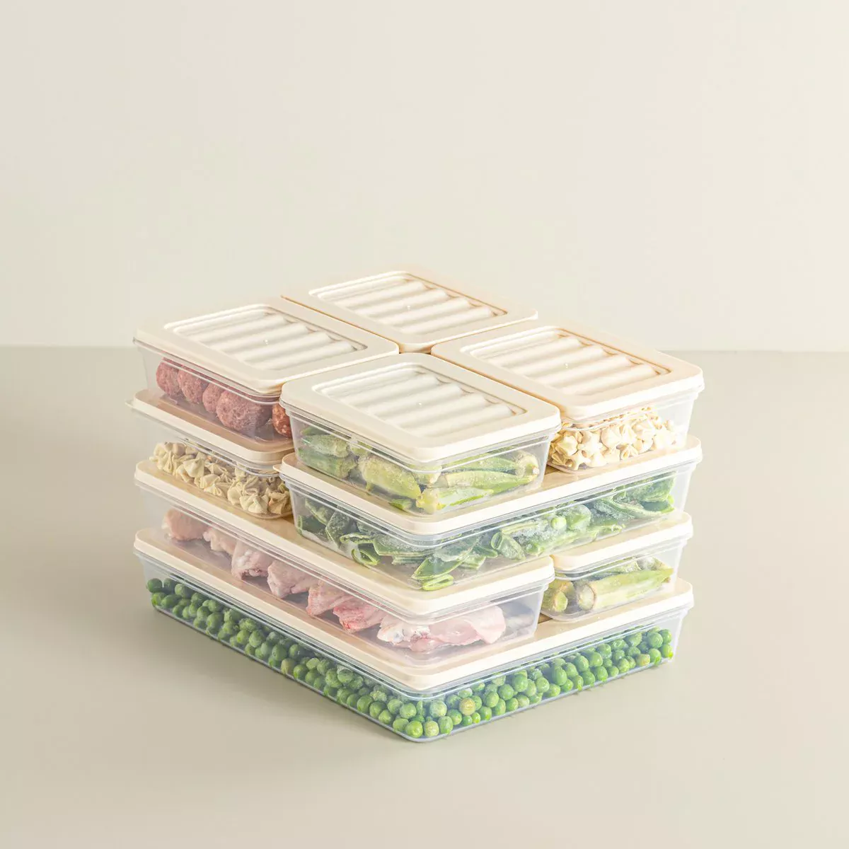 Diepvriesbakjes Set - 9 Delig - Met Deksel