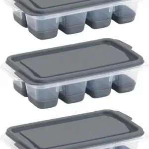 Mini Ijsblokjesvorm Set - 3 Delig - (met silicone drukkers)